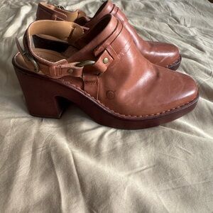 BOC Tan Leather Women's Mules
